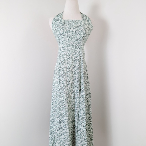 Vintage Halter Maxi Dress Square Neckline - Picture 7 of 15